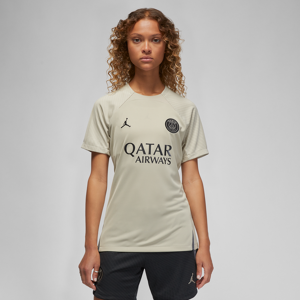 Maskinstrikket Paris Saint-Germain Strike Third Jordan Dri-FIT-fodboldoverdel med korte ærmer til kvinder - brun brun M (EU 40-42)