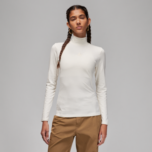 Nike Højhalset trøje med lange ærmer til kvinder - hvid hvid XS (EU 32-34)