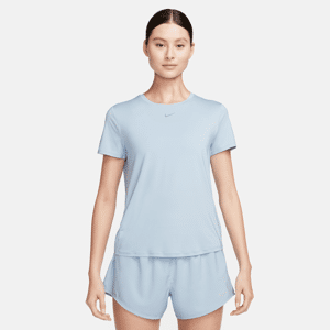 Kortærmet Nike One Classic Dri-FIT-trøje til kvinder - blå blå XL (EU 48-50)