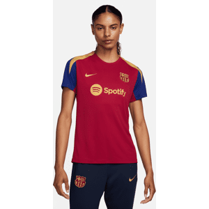 Maskinstrikket FC Barcelona Strike Nike Dri-FIT-fodboldtrøje til kvinder - rød rød XS (EU 32-34)