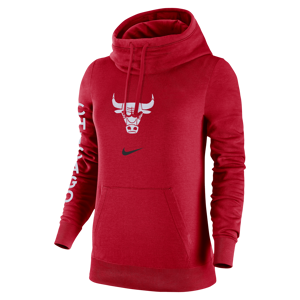 Chicago Bulls Club Fleece 2023/24 City Edition-Nike NBA-hættetrøje med tragthals til - rød rød XS (EU 32-34)