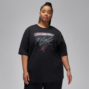 Jordan Flight Heritage-T-shirt med grafik til kvinder (plus size) - sort sort 1X