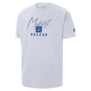 Dallas Mavericks Courtside Statement Edition Jordan NBA Max90-T-shirt til mænd - hvid hvid XXL