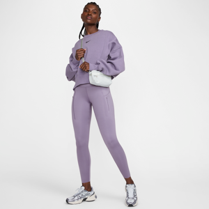 Nike Go-7/8-leggings med højt støtteniveau, mellemhøj talje og lommer til kvinder - lilla lilla XL (EU 48-50)