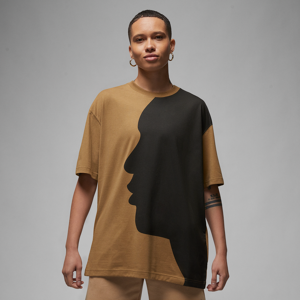 Overdimensioneret Jordan-T-shirt med grafik til kvinder - brun brun XL (EU 48-50)