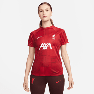 Liverpool FC Academy Pro-Nike Dri-FIT Pre-Match-fodboldtrøje til kvinder - rød rød XS (EU 32-34)