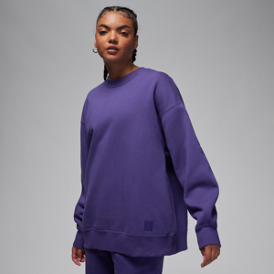 Jordan Flight-sweatshirt i fleece med rund hals til kvinder - lilla lilla M (EU 40-42)