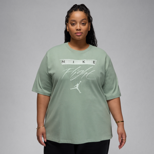 Jordan Flight Heritage-T-shirt med grafik til kvinder (plus size) - grøn grøn 1X