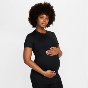 Kortærmet Nike (M) One-trøje i slank pasform til kvinder (Maternity) - sort sort XXL (EU 52-54)