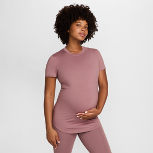 Kortærmet Nike (M) One-trøje i slank pasform til kvinder (Maternity) - lilla lilla XXL (EU 52-54)