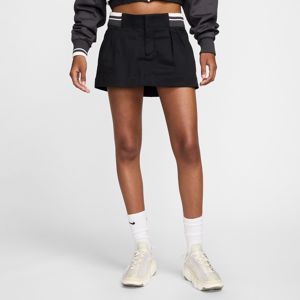 Nike Sportswear-mininederdel med lav talje og lærred til kvinder - sort sort XL (EU 48-50)