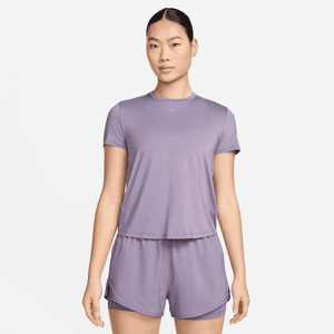 Kortærmet Nike One Classic Dri-FIT-trøje til kvinder - lilla lilla XL (EU 48-50)