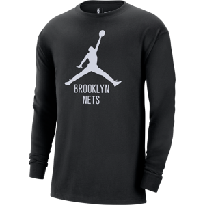 Langærmet Brooklyn Nets Essential Jordan NBA-T-shirt til mænd - sort sort XXL