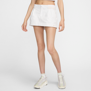 Nike Sportswear-mininederdel med lav talje og lærred til kvinder - hvid hvid S (EU 36-38)