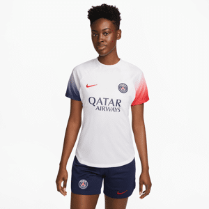 Paris Saint-Germain Academy Pro-Nike Dri-FIT Pre-Match-fodboldtrøje til kvinder - hvid hvid XS (EU 32-34)