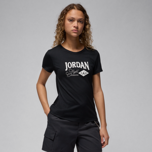 Jordan-T-shirt med slank pasform og grafik til kvinder - sort sort XS (EU 32-34)