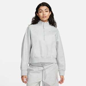 Nike Forward-jakke med 1/4 lynlås til kvinder - grå grå XS (EU 32-34)
