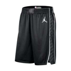 Brooklyn Nets Statement Edition Jordan Dri-FIT NBA Swingman-basketballshorts til mænd - sort sort M