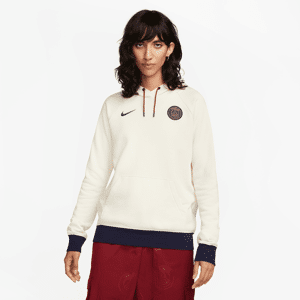 Paris Saint-Germain Essential Nike-pullover-hættetrøje i fleece til kvinder - hvid hvid XS (EU 32-34)