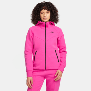 Nike Sportswear Tech Fleece Windrunner–hættetrøje med lynlås til kvinder - rød rød XS (EU 32-34)