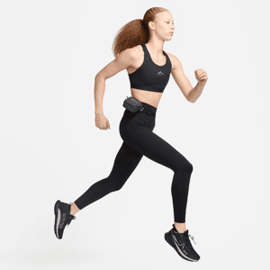Nike Trail Go-leggings i 7/8 længde med høj talje, fast støtte og lommer til kvinder - sort sort XL (EU 48-50)