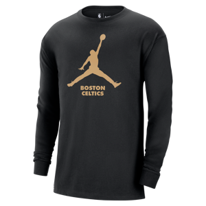 Langærmet Boston Celtics Essential Jordan NBA-T-shirt til mænd - sort sort L
