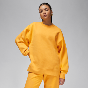 Jordan Flight-sweatshirt i fleece med rund hals til kvinder - gul gul XL (EU 48-50)
