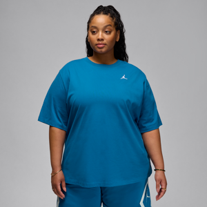 Jordan Essentials-kæreste-T-shirt til kvinder (plus size) - blå blå 4X