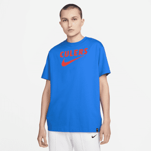 Nike FC Barcelona Swoosh-fodbold-T-shirt til kvinder - blå blå M (EU 40-42)