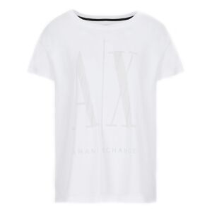 Giorgio Armani Exchange Icon Period Kvinde T-Shirt Hvid M