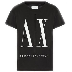 Giorgio Armani Exchange Icon Period Kvinde T-Shirt Sort M