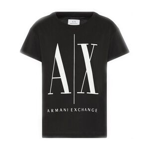 Giorgio Armani Exchange Icon Period Kvinde T-Shirt Sort M