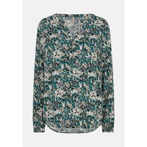 Soyaconcept Bluse med et blomstermønster Tarita  Female  Mørkegrøn/Multi