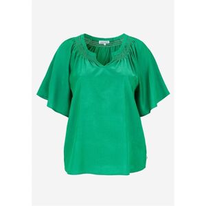 Zhenzi Bluse med brede ærmer Megane  Female  Grøn