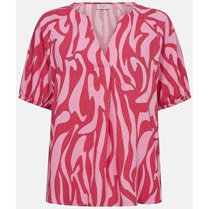 Freequent Mønstret bluse Adney  Female  Rosa/Cerise