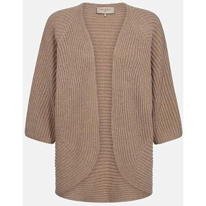 Freequent Strikket cardigan med trekvartærme  Female  Beige