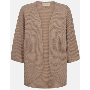 Freequent Strikket cardigan med trekvartærme  Female  Beige