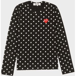 Comme des Garcons PLAY W Dots LS T-shirt Black S