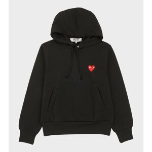 Comme des Garcons PLAY W Red Heart Hoodie Black S