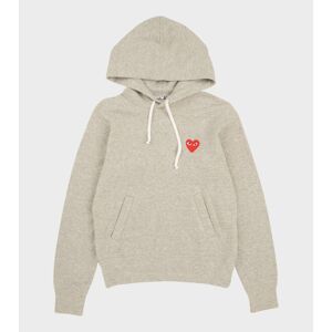 Comme des Garcons PLAY W Red Heart Hoodie Grey M