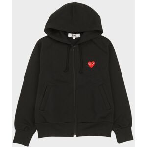 Comme des Garcons PLAY W Red Heart Zip Hoodie Black S