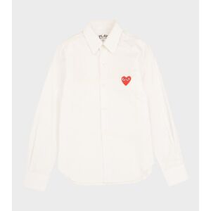 Comme des Garcons PLAY W Red Heart Shirt White L