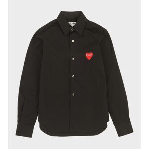 Comme des Garcons PLAY W Red Heart Shirt Black M