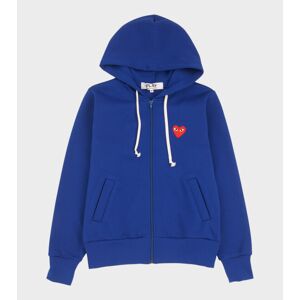 Comme des Garcons PLAY W Red Heart Zip Hoodie Blue S