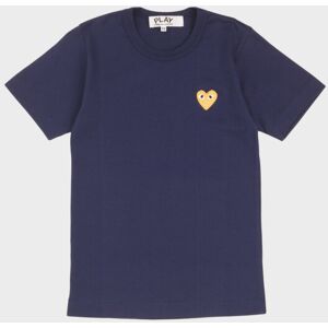 Comme des Garcons PLAY W Gold Heart T-shirt Navy XS