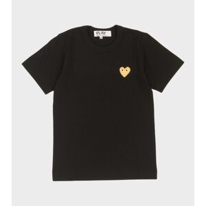 Comme des Garcons PLAY W Gold Heart T-shirt Black S