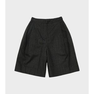 Amomento Stripe Wool Garconne Shorts Black 1
