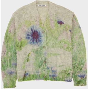 Acne Studios Floral Grass Cardigan Light Grey/Green XS