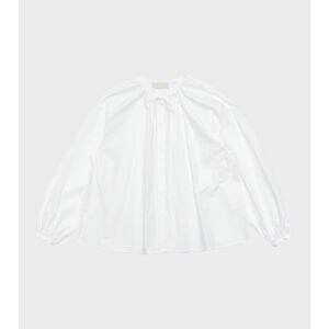 Amomento Drawstring Shirring Shirt White 1