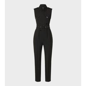 Burberry Maryse Tailored Wool Blend Jumpsuit Black 8
